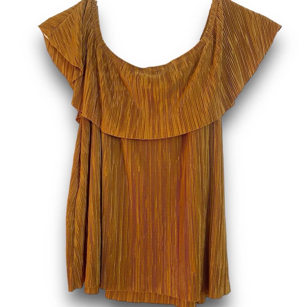 Gold off-shoulder top